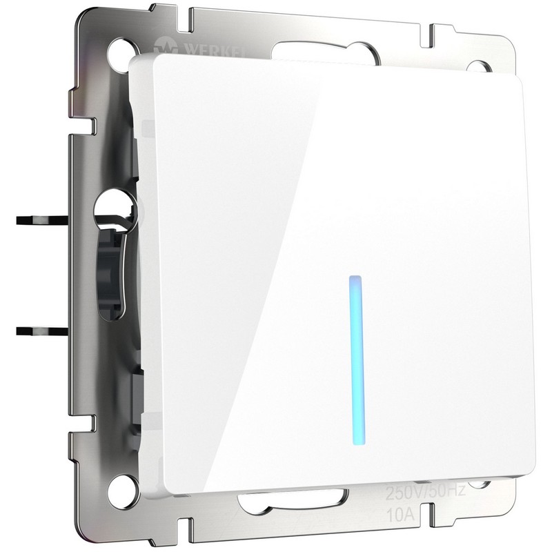Werkel Белый механизмы Выключатель Werkel одноклавишный с подсветкой белый W1110101