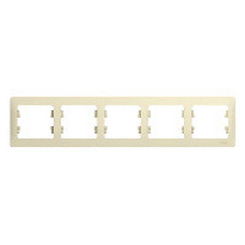 Glossa Бежевый Рамка Systeme Electric Glossa Бежевый 5-я, горизонтальная GSL000205