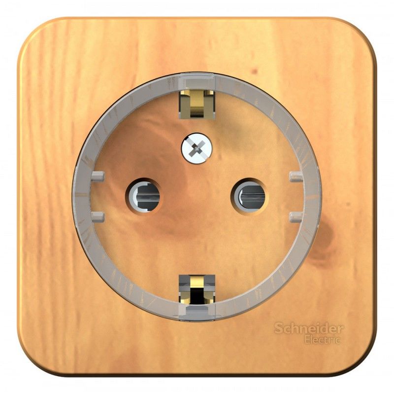 Blanca ясень розетки и выключатели Розетка SE Blanca с/з Ясень наружный со шторками (тонкая) BLNRA111115