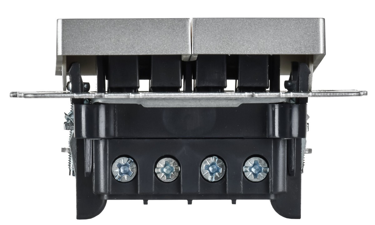 IEK Brite Алюминий Выключатель IEK BRITE Алюминий 2-кл. перекрестный 10А ВС10-2-3-БрА