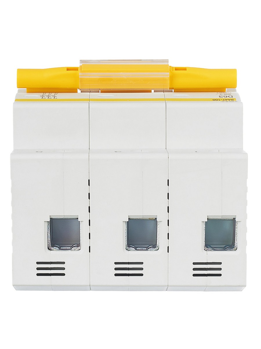 3 полюсные (трехполюсные) Автоматический выключатель IEK KARAT ВА47-100 3Р 63А 10кА х-ка D MVA40-3-063-D 