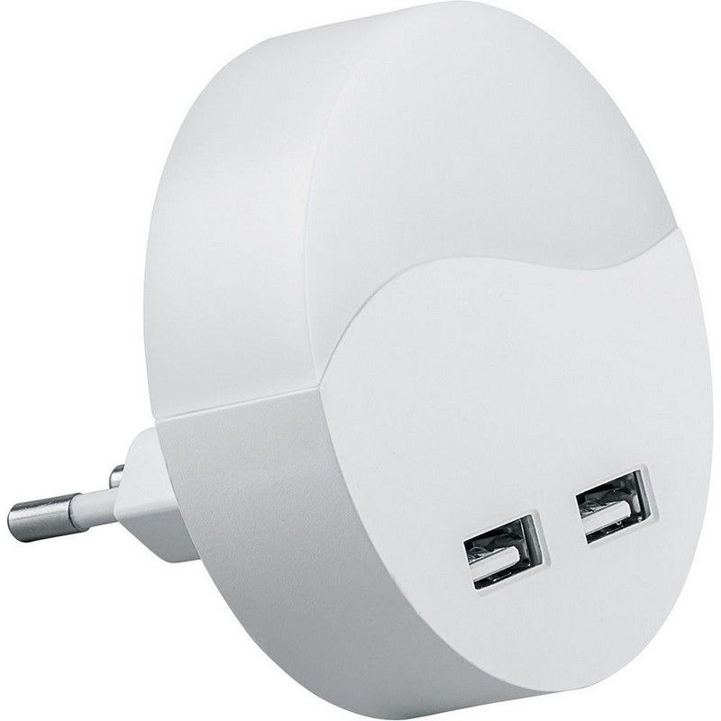 Светильник ночник Feron c 2мя USB выходами FN1122 045W 230V белый 41021