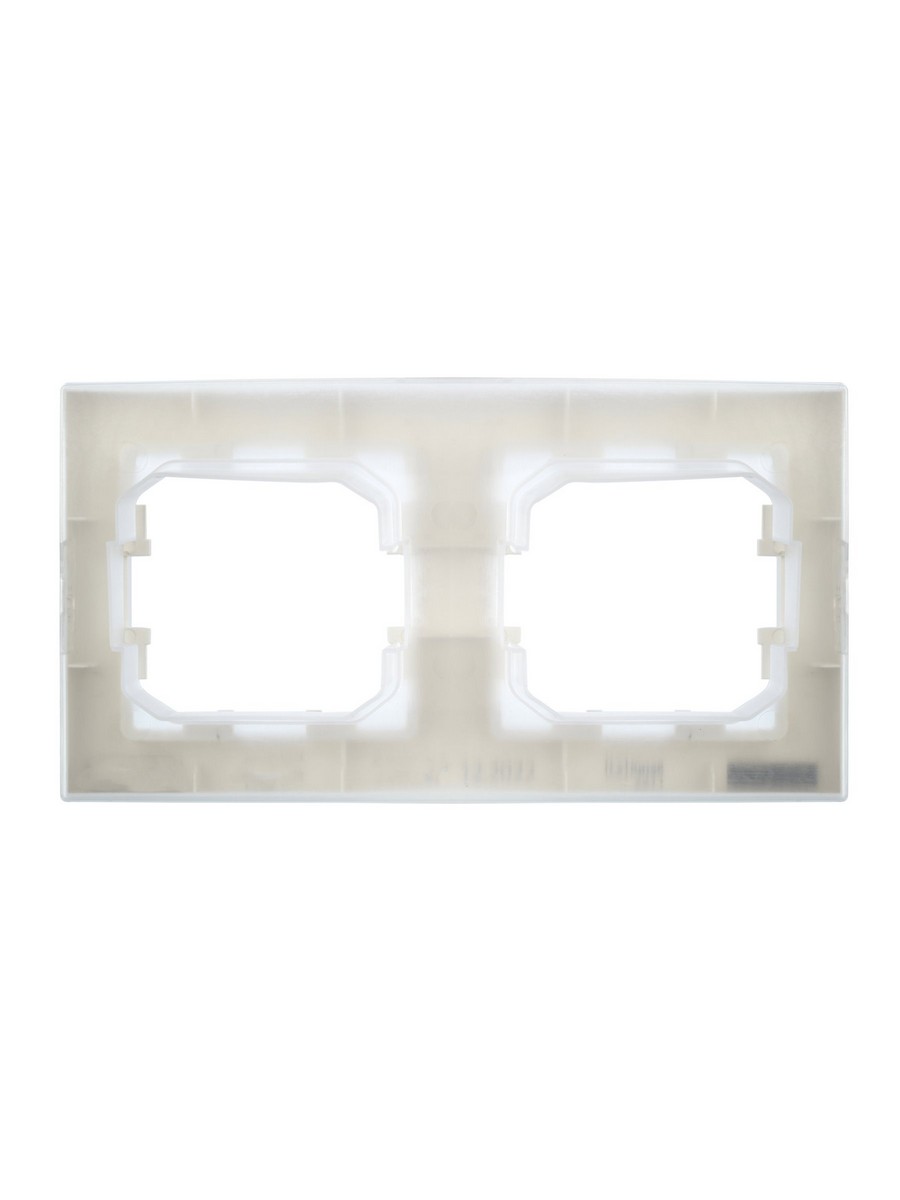 IEK Brite Рамки Рамка IEK BRITE 2-местная IP44 РУ-2-БрЖ-44 жемчуг BR-M22-44-K36