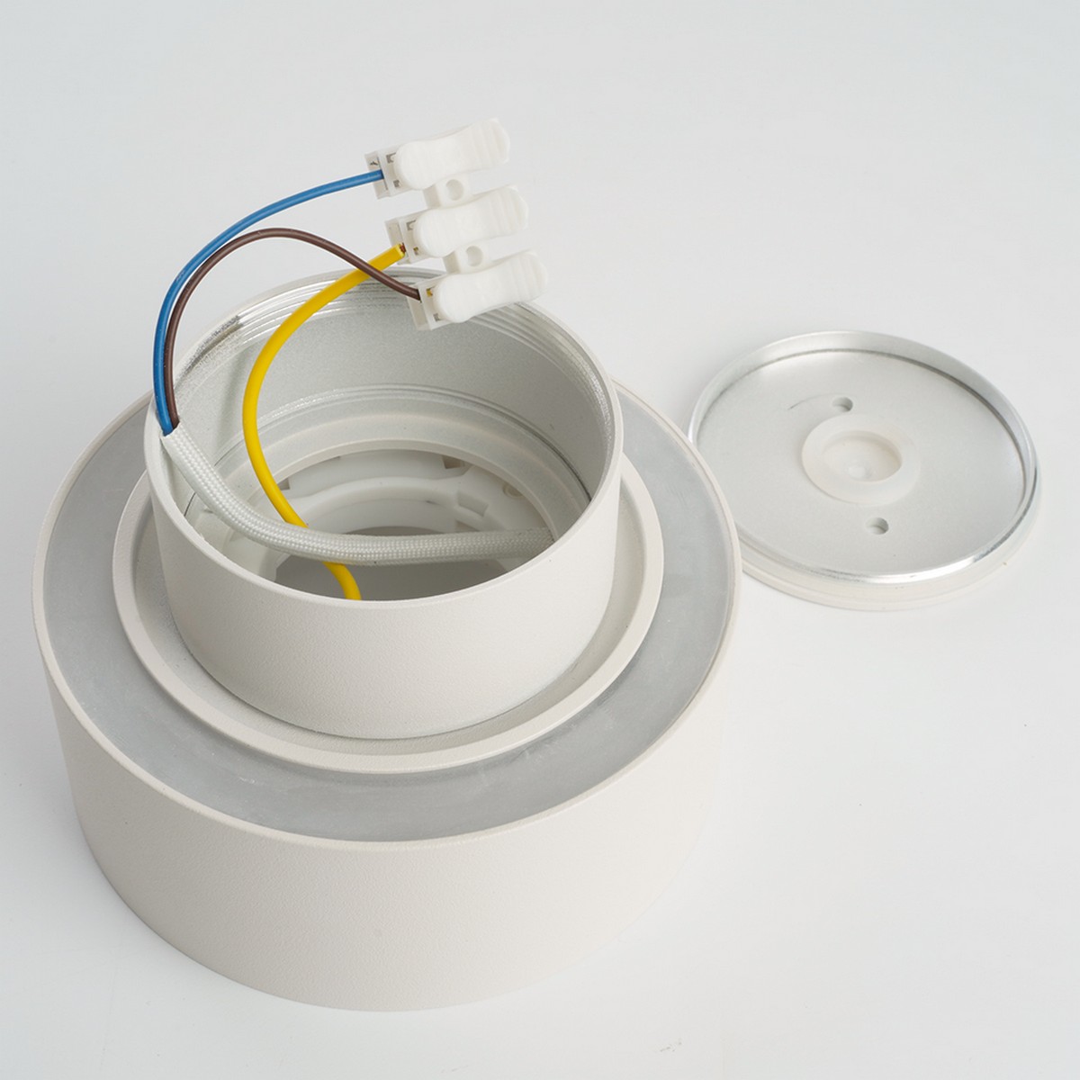 Светильники споты светодиодные Светильник спот потолочный Feron HL367 Barrel AURA 12W GX53 белый IP44 48407 