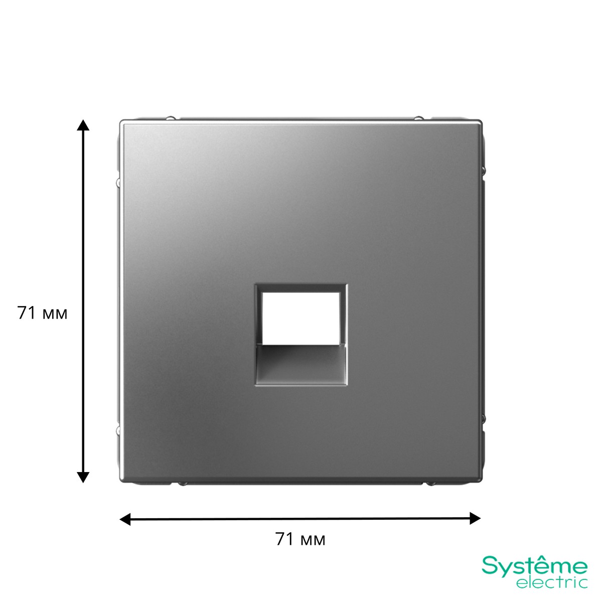 ArtGallery Сталь Накладка Systeme Electric ArtGallery Сталь для информационных функций типа Keystone GAL000984