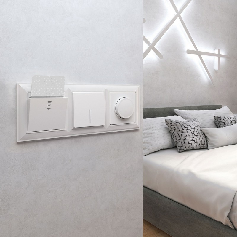 Werkel Белый механизмы Электронный карточный Выключатель Werkel (белый) WL01-01-03