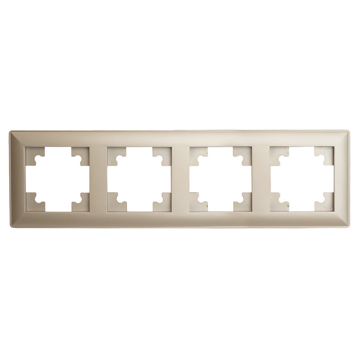 Катрин - Розетки и выключатели Stekker Рамка STEKKER 4-местная Катрин пластик шампань PFR00-7004-02 39805