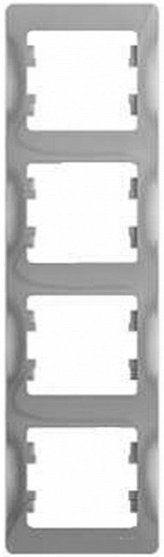 Glossa Алюминий Рамка Systeme Electric Glossa Алюминий 4-я, вертикальная GSL000308