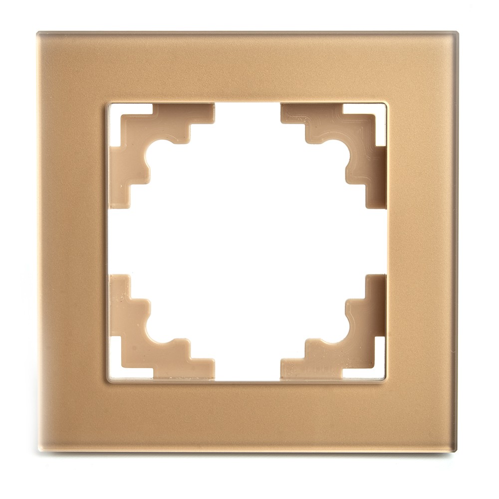 Катрин - Розетки и выключатели Stekker Рамка 1-местная стекло STEKKER GFR00-7001-08 серия Катрин золото 49032