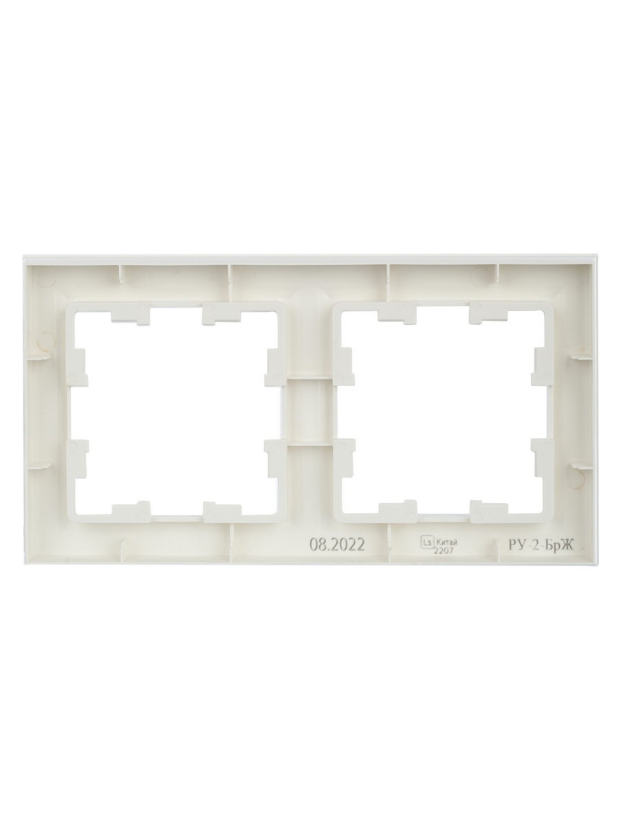 IEK Brite Рамки Рамка IEK BRITE 2-местная РУ-2-БрЖ жемчуг BR-M22-K36