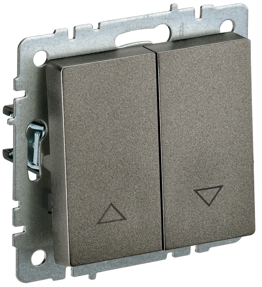 IEK Brite Бронза Выключатель IEK BRITE жалюзи 10А ВС10-1-5-БрТБ темная бронза BR-V15-0-10-K45