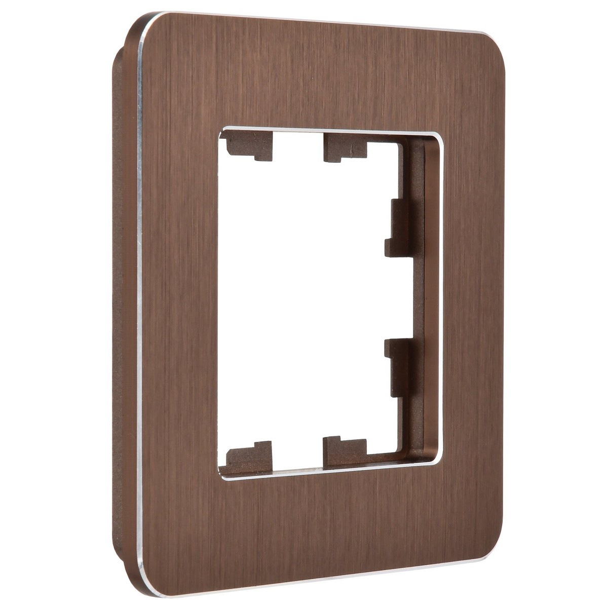 IEK Brite Рамки Рамка IEK BRITE DECOR Коричневый металл скругл.угол 1-мест. РУ-1-1-Бр RE AL BR-M12-M-21-K30