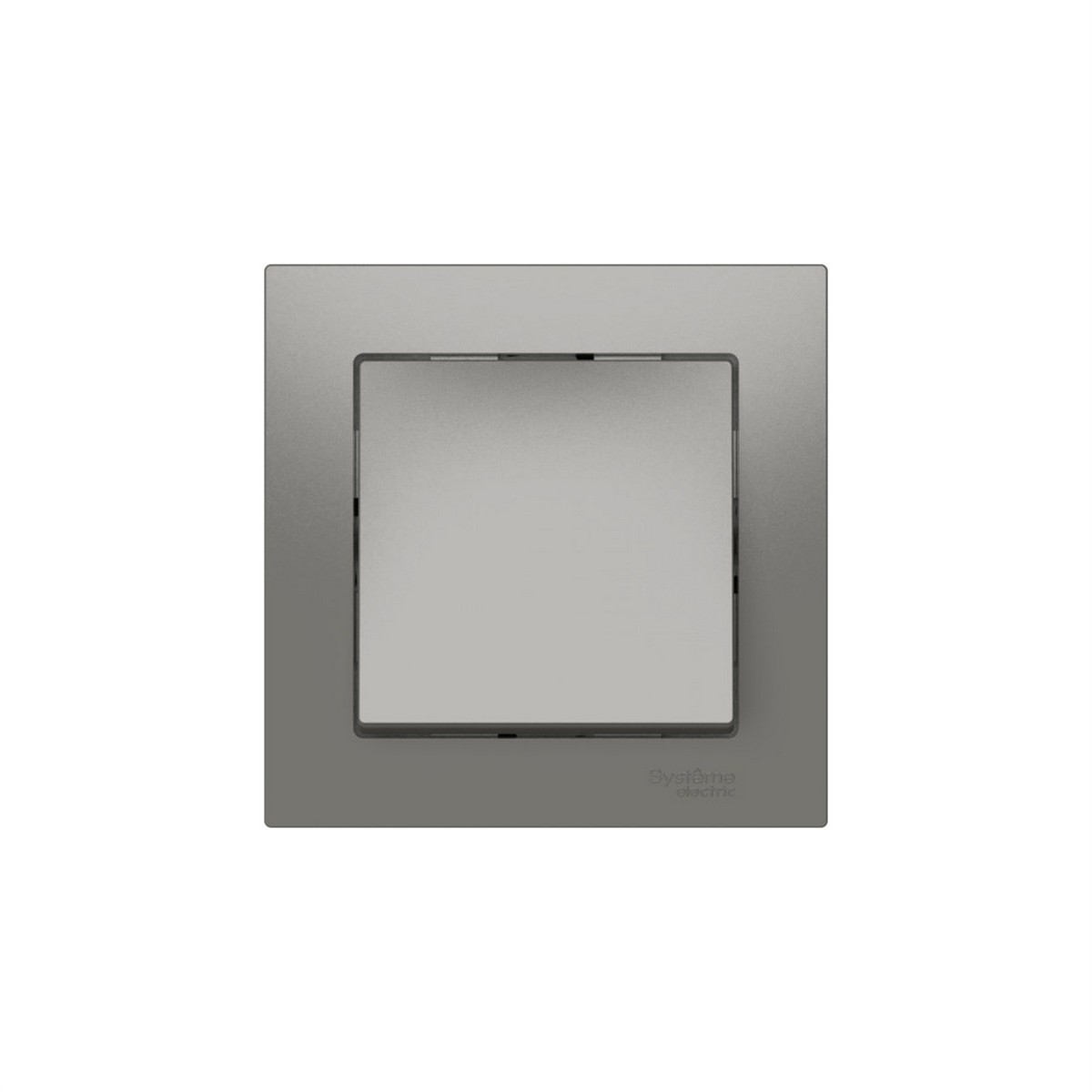 AtlasDesign Сталь Выключатель Systeme Electric AtlasDesign Сталь 1-клавишный в сборе быстрозажим. клем.