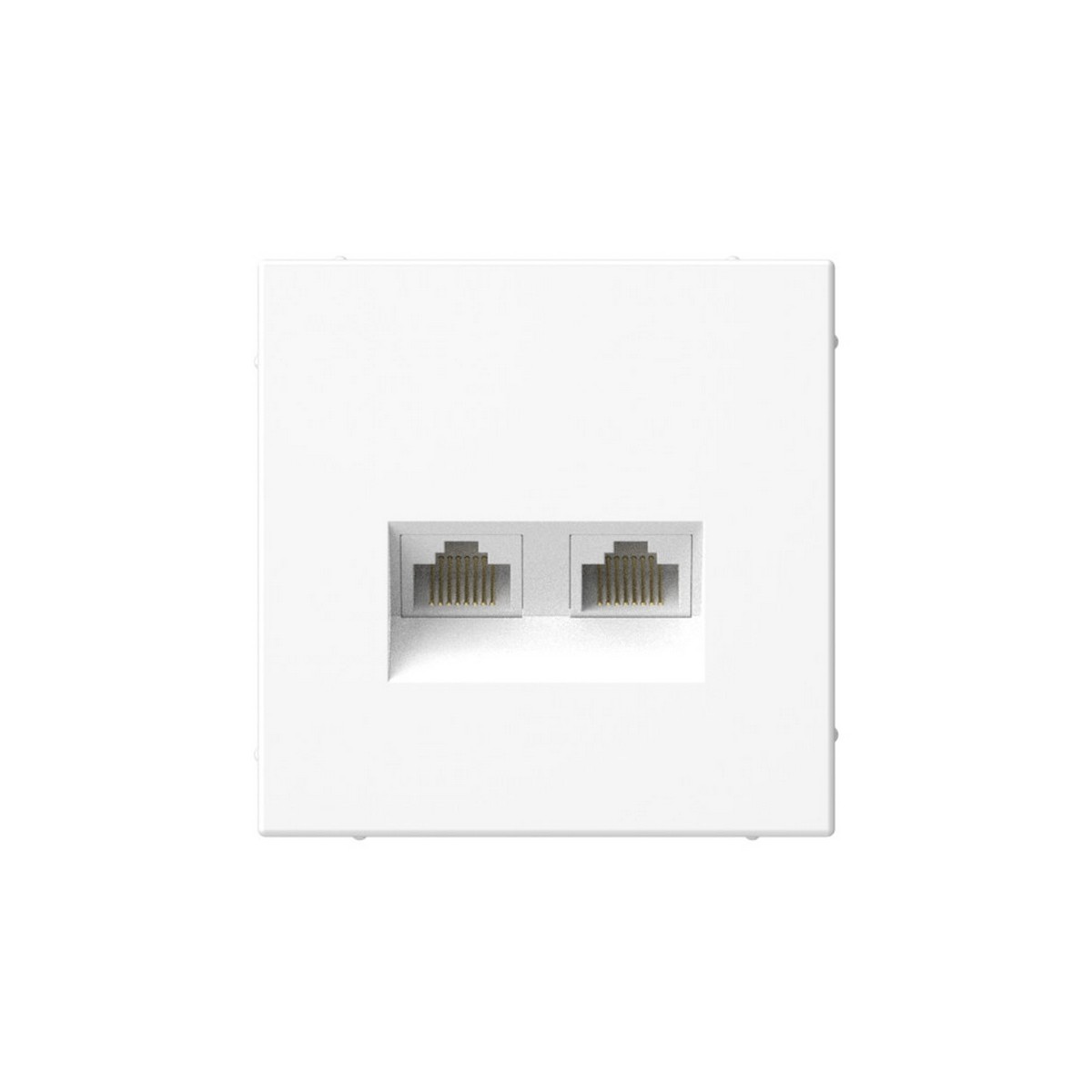 ArtGallery Белый Розетка компьютерная Systeme Electric ArtGallery Белый двойная RJ45+RJ45, кат. 5е,
