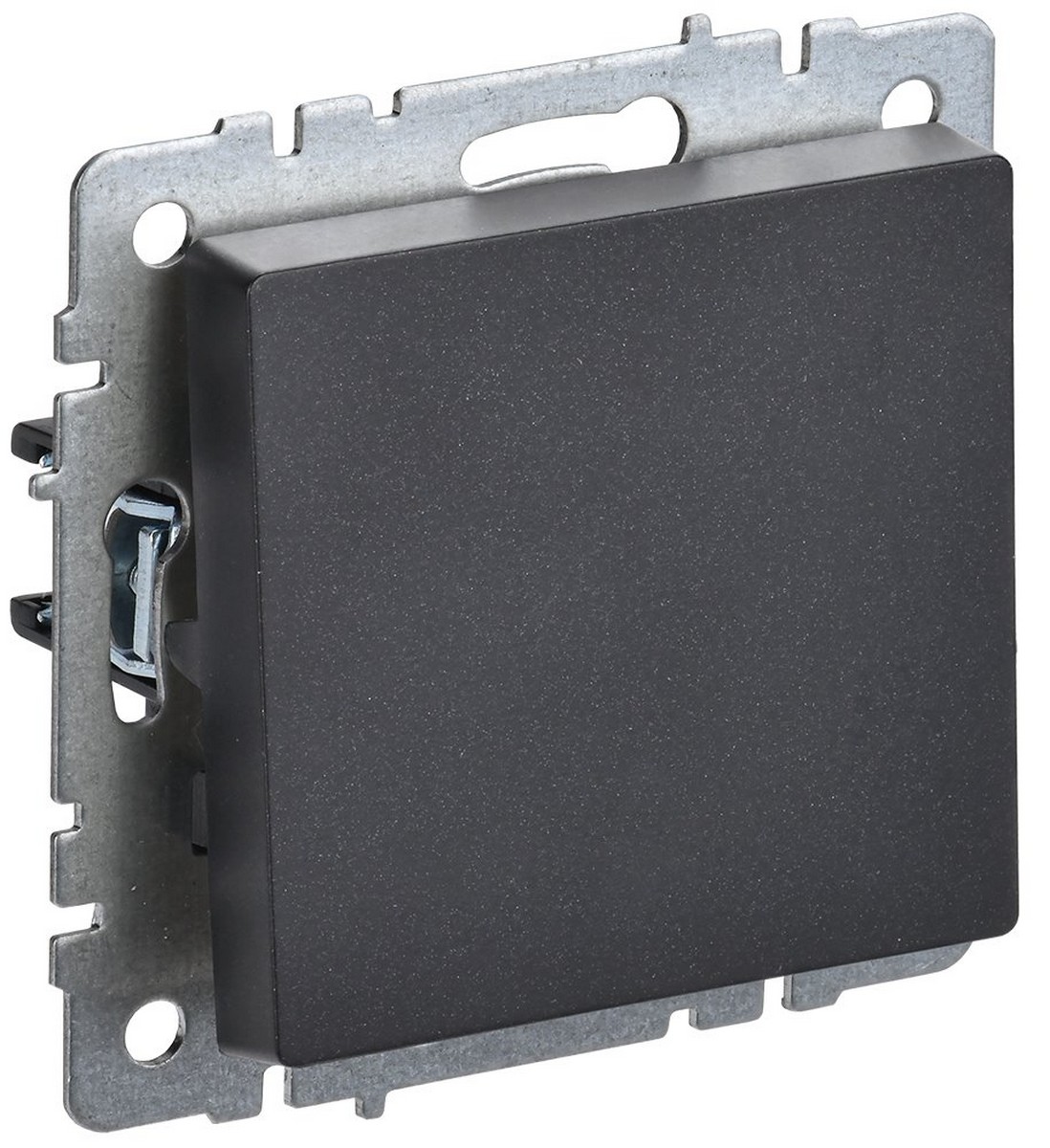 IEK Brite Черный Выключатель IEK BRITE 1-клавишный проходной 10А ВС10-1-6-БрЧ черный BR-V12-0-10-K02