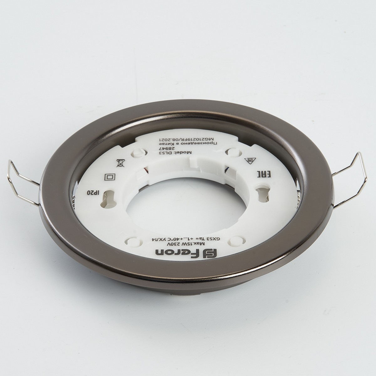 Встраиваемые светодиодные светильники Светильник встраиваемый Feron DL53 GX53 двухцветный черный хром 28947 