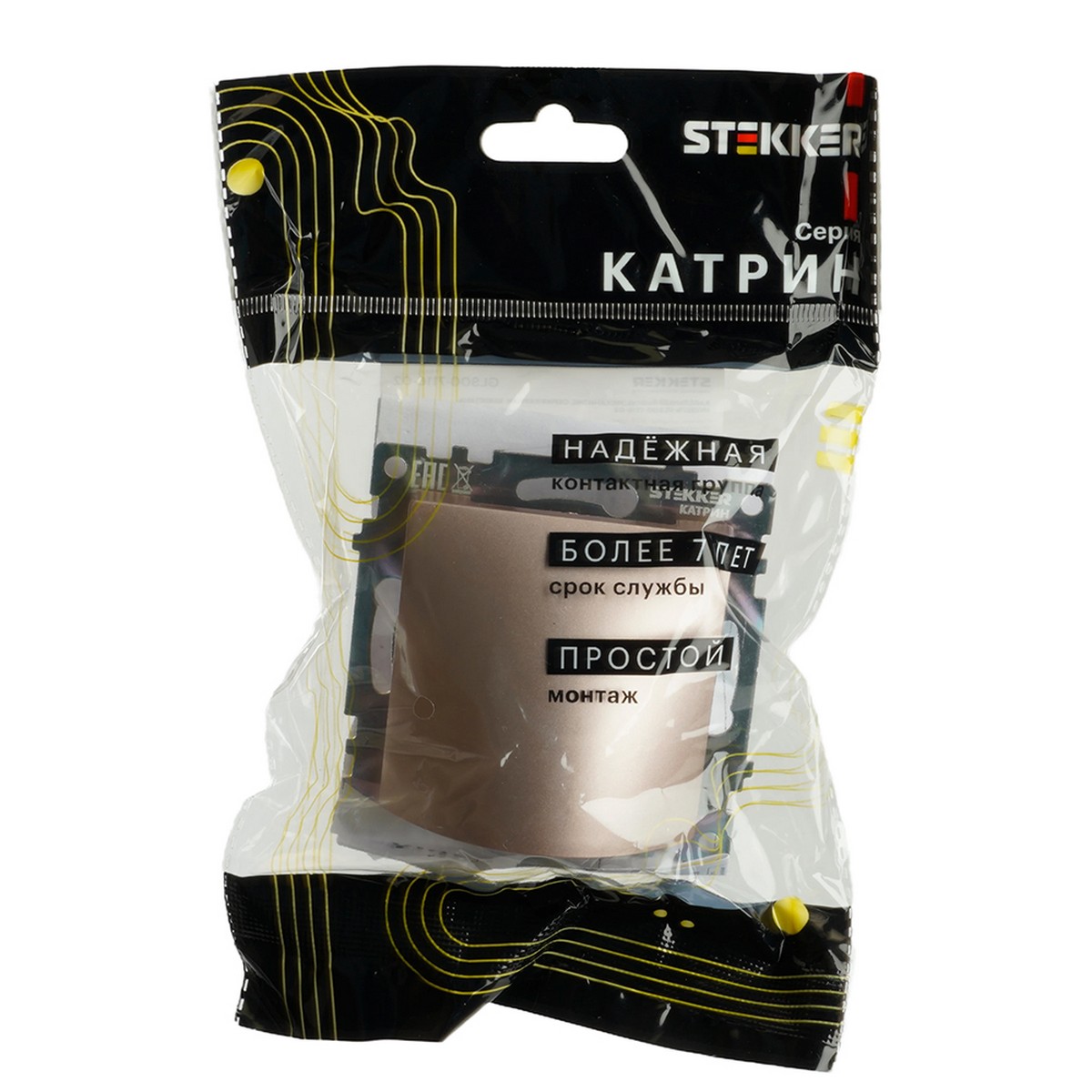 Катрин - Розетки и выключатели Stekker Кабельный вывод STEKKER Катрин шампань GLS00-7116-02 49467