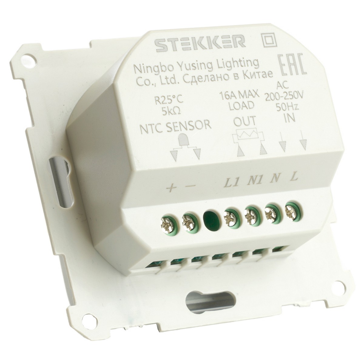 Катрин - Розетки и выключатели Stekker Терморегулятор механический STEKKER GLS00-7117-01 250V 3500W Катрин белый 49740
