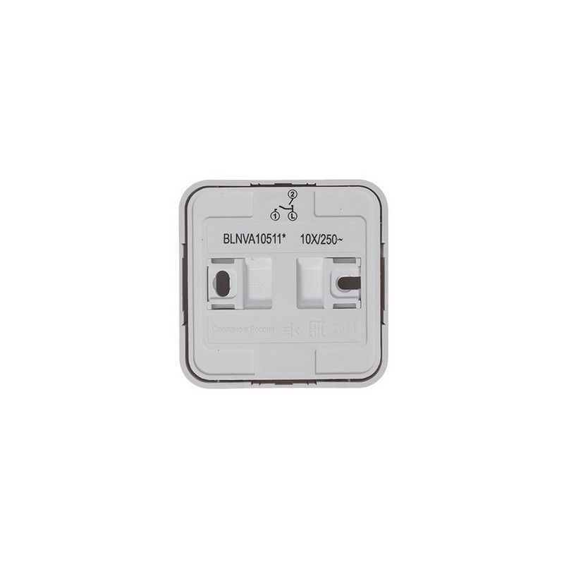 Blanca белые розетки и выключатели Выключатель SE Blanca 2-клавишный Белый наружный с подсветкой изолир. пластина BLNVA105111