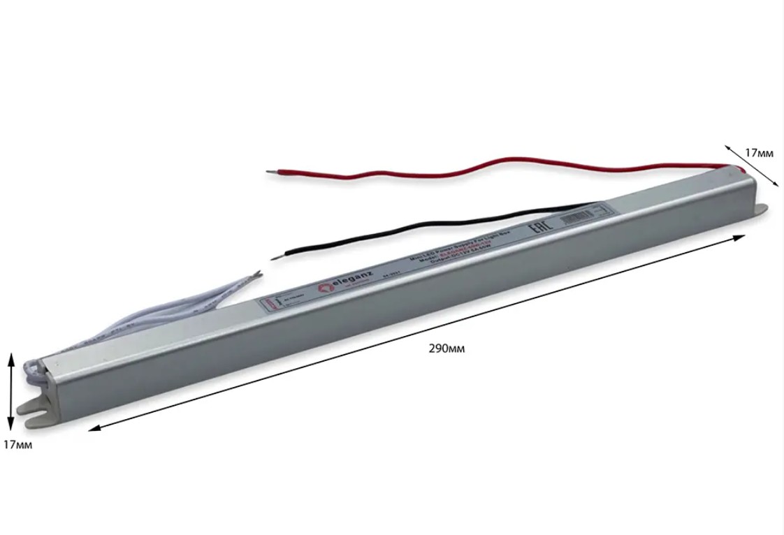 Блоки питания для светодиодной ленты Блок питания для светодиодной ленты Eleganz 12V 60W IP20 карандаш узкий 1127 