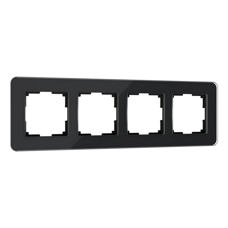 Рамки Werkel Elite Рамка Werkel из стекла на 4 поста Elite черный W0042448