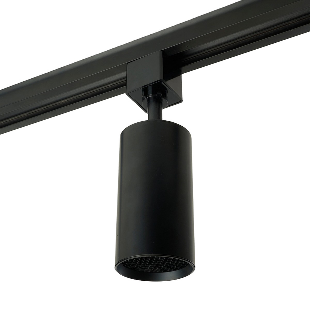 Трековые светодиодные светильники Светильник Feron AL198 трековый на шинопровод GU10 черный с антибликовой сеточкой 48940 