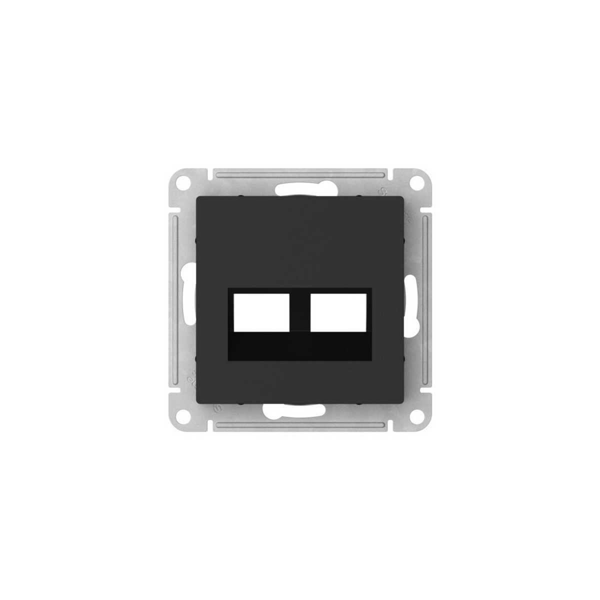 AtlasDesign Карбон Накладка Systeme Electric AtlasDesign Карбон двойная для информационных функций Keystone