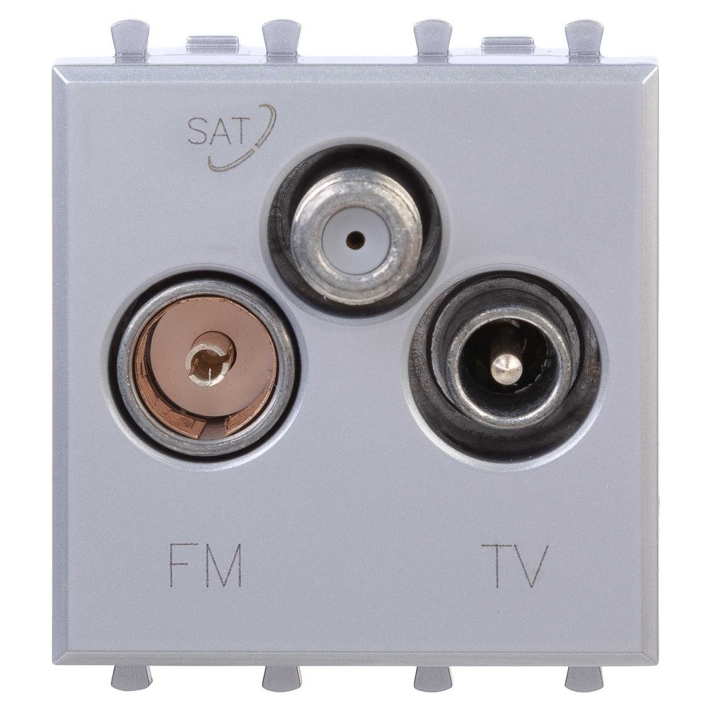 DKC Avanti механизмы Закаленная сталь Розетка TV DKC Avanti-FM-SAT модульная "Закаленная сталь" 2 модуля 4404532
