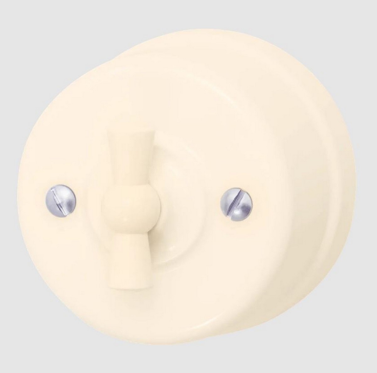 Bironi Лизетта - Ретро розетки и выключатели Выключатель BIRONI Лизетта Пластик Песочное золото проходной 1-кл B1-201-24