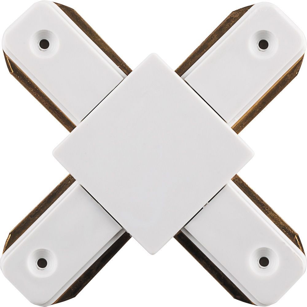 Трековые светодиодные светильники Коннектор Х-образный для шинопровода Feron LD1002  белый 10330 