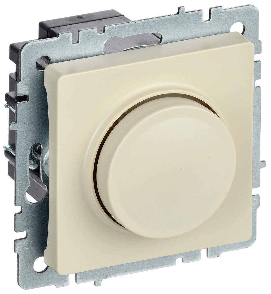 IEK Brite Бежевый Светорегулятор IEK BRITE BASE Бежевый пов-наж. 600Вт СС10-1-0-БрКр BR-D20-0600-K10