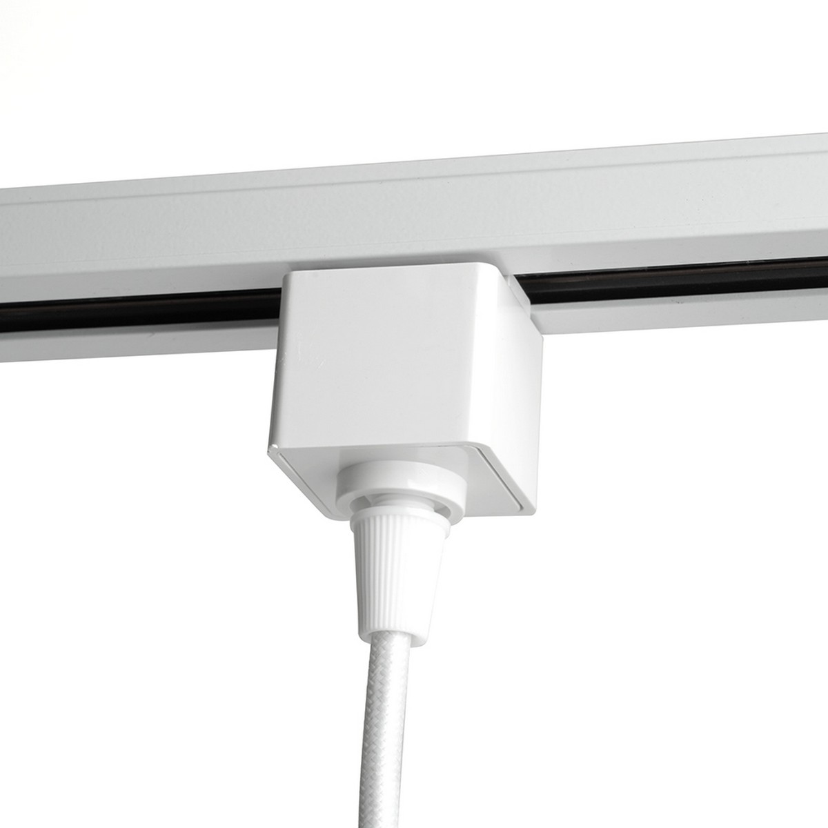 Трековые светодиодные светильники Светильник Feron AL196 трековый однофазный на шинопровод под лампу на подвесе GU10 белый 48556 