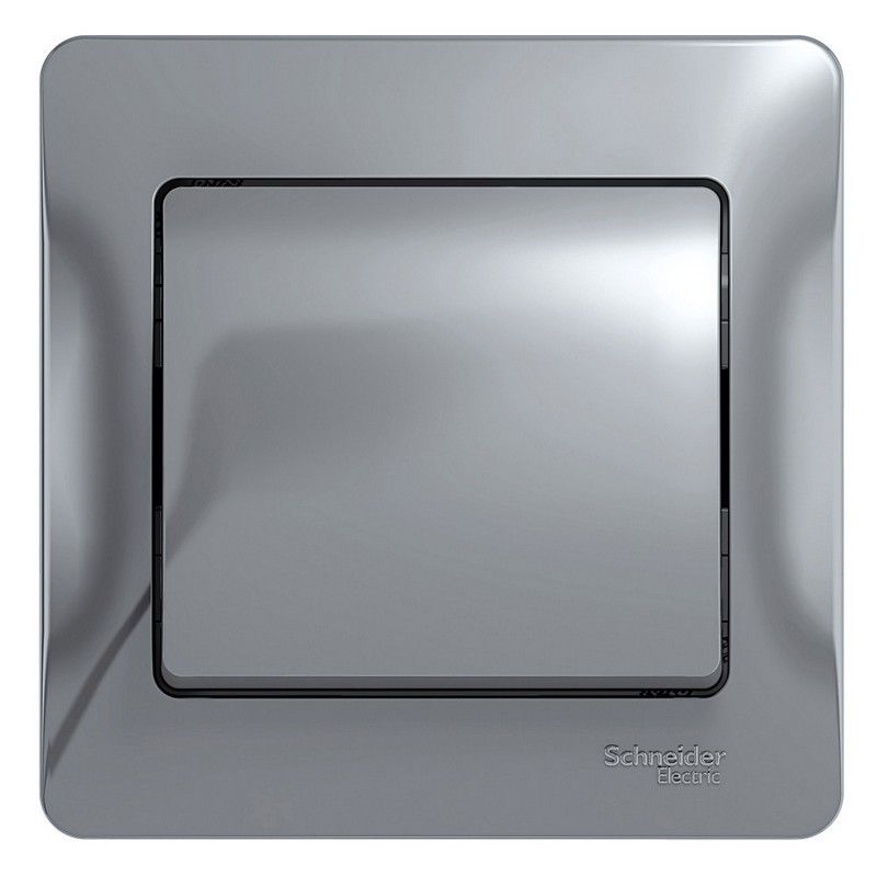 Glossa Алюминий Выключатель Systeme Electric Glossa Алюминий 1-клавишный, сх.1 (в сборе с рамкой) GSL000312