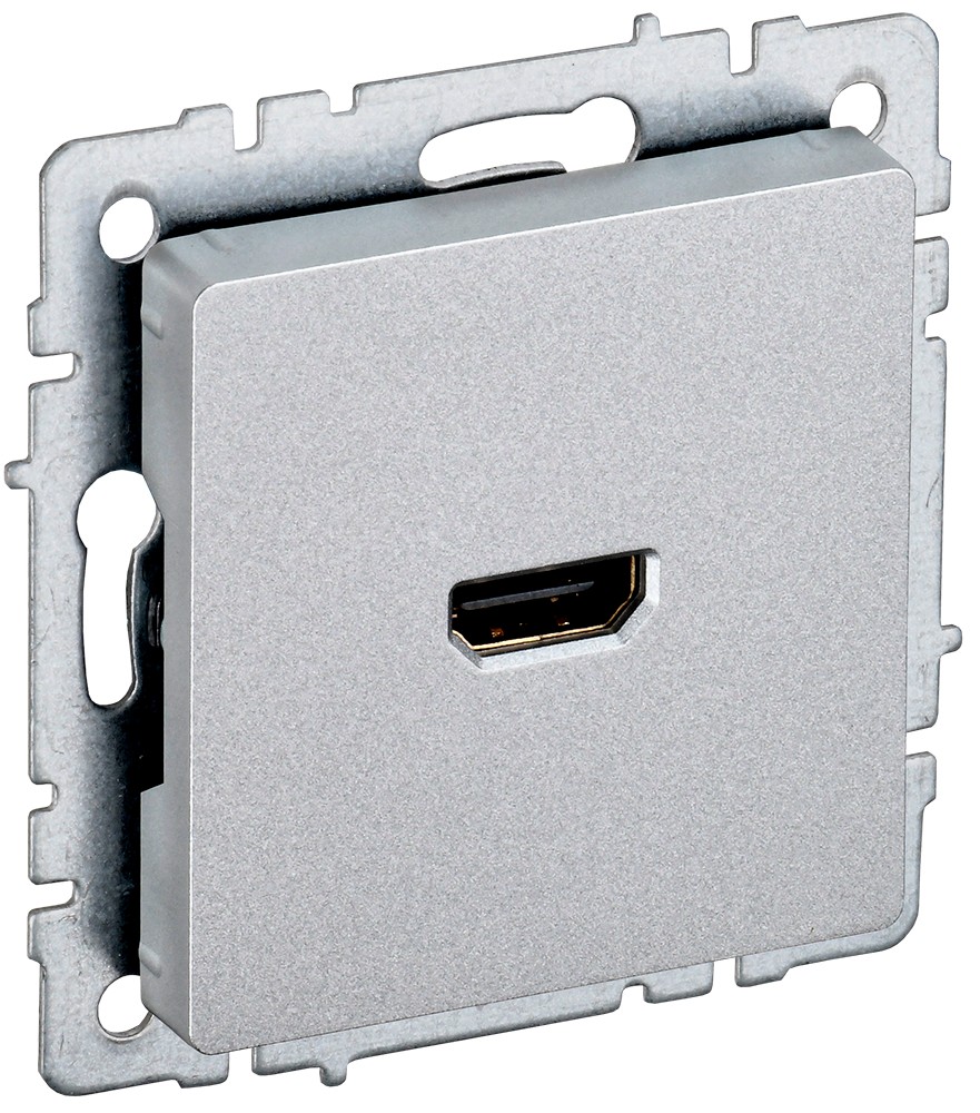 IEK Brite Алюминий Розетка IEK BRITE HDMI РHDMI-0-БрА алюминий BR-H10-K47