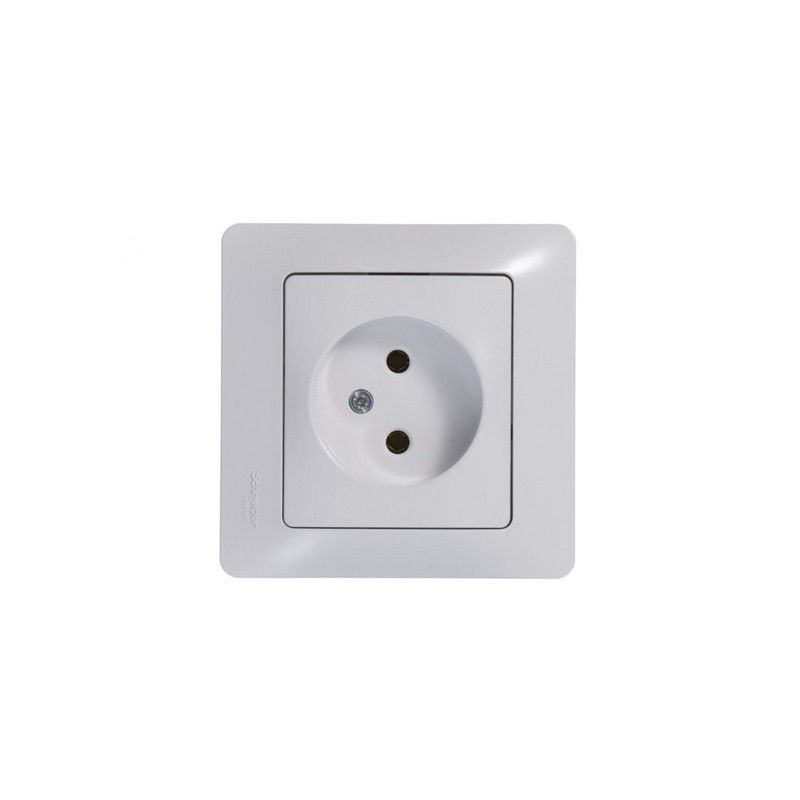 Glossa Белый Розетка Systeme Electric Glossa Белый без заземления GSL000141