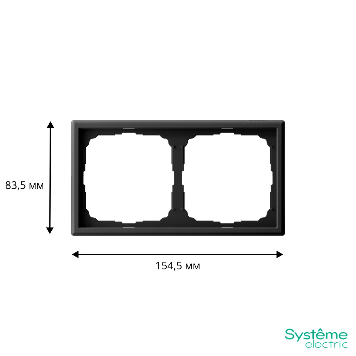 ArtGallery Карбон Рамка Systeme Electric ArtGallery Карбон 2-ая универсальная GAL001002