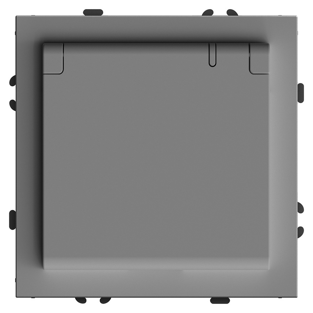 Эмили - Розетки и выключатели Stekker Розетка 1-ая с крышкой с защ. штор с/з STEKKER Эмили RST16-5112-10 платиново-серый soft touch 49959