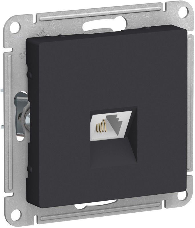 AtlasDesign Карбон Розетка телефонная Systeme Electric AtlasDesign Карбон RJ11, ATN001081