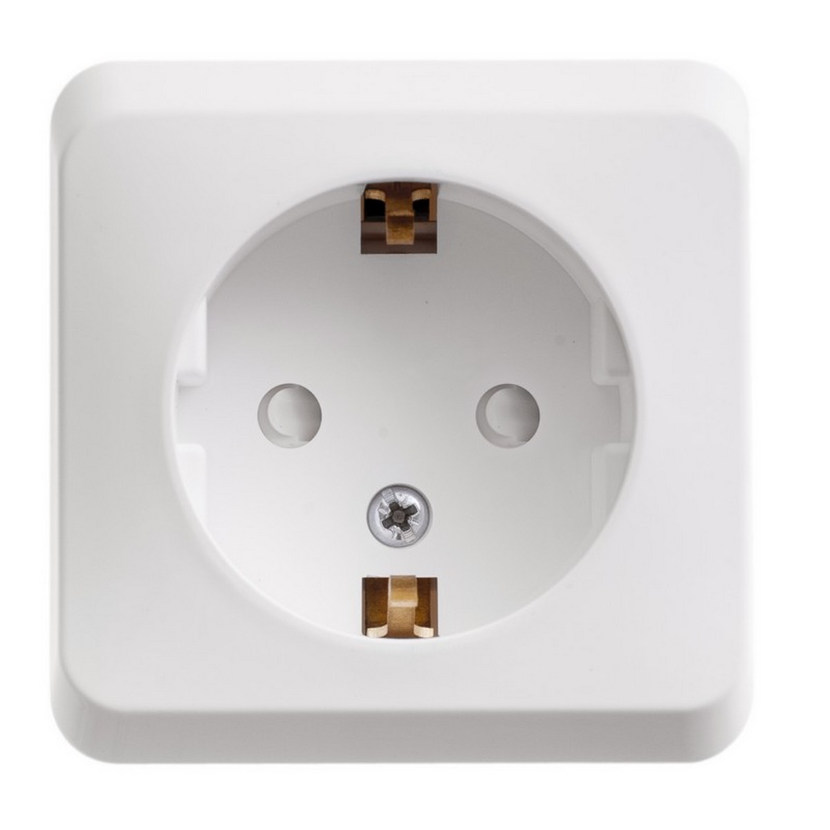 Этюд Белый Розетка 1-ая Systeme Electric Этюд наружный Белый с/з со шторками PA16-004B