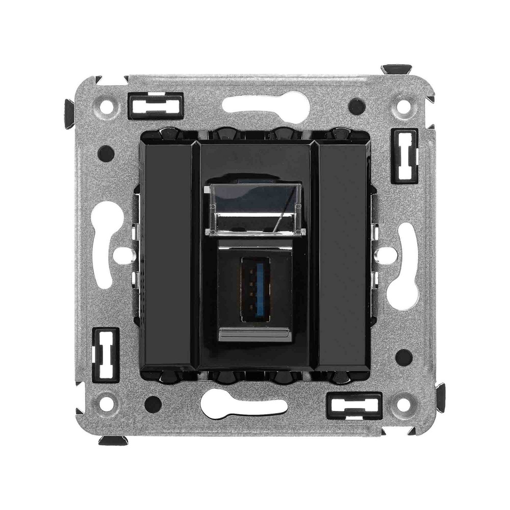 DKC Avanti механизмы Черный квадрат Розетка USB 3.0 DKC Avanti одинарная в стену тип А-А "Черный квадрат" 4402303