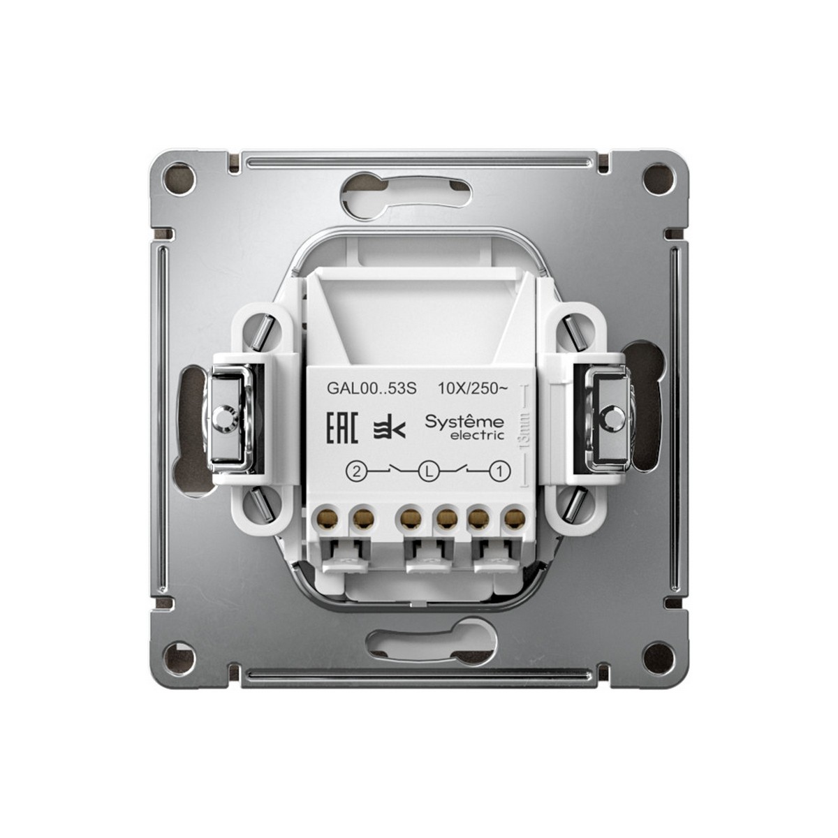 ArtGallery Мокко Выключатель SE ArtGallery Мокко 2-клавишный с подсветкой быстрозажим. клем. GAL000653S