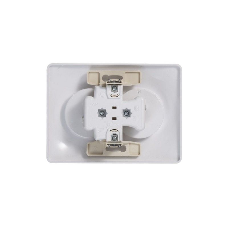 Glossa Белый Розетка Systeme Electric Glossa Белый 2-я без заземления (в сборе с рамкой) GSL000120