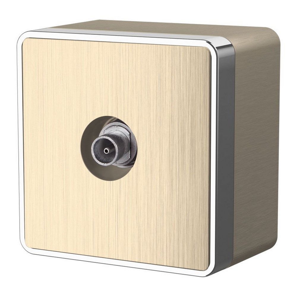 Werkel Gallant шампань рифленный ТВ-Розетка Werkel оконечная Gallant (шампань рифленый) W50830100