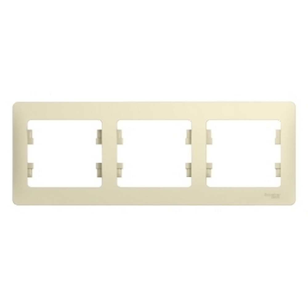Glossa Бежевый Рамка Systeme Electric Glossa Бежевый 3-я, горизонтальная GSL000203
