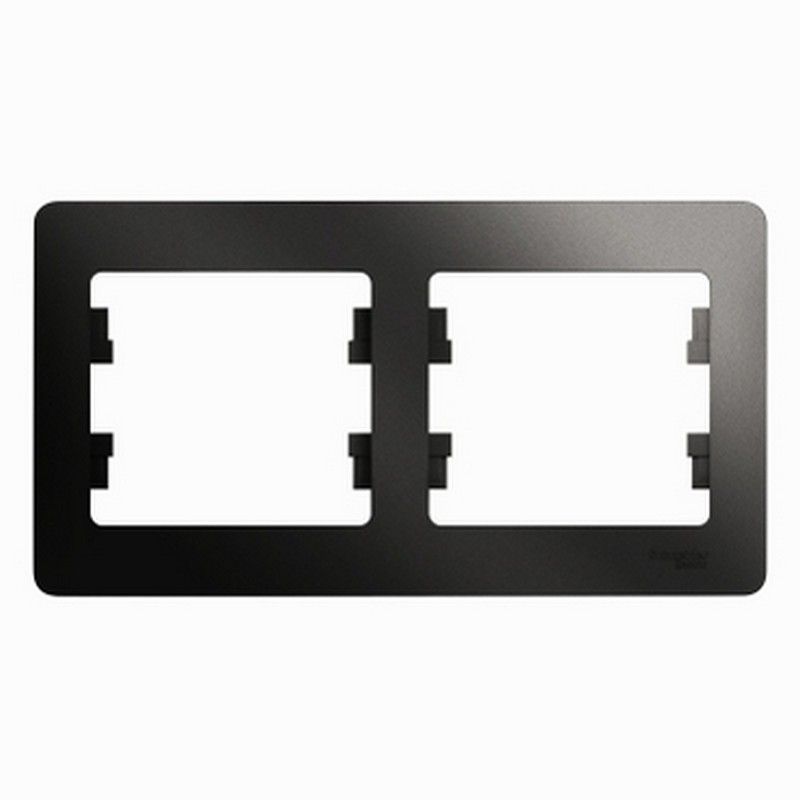 Glossa Антрацит Рамка Systeme Electric Glossa Антрацит 2-я, горизонтальная GSL000702