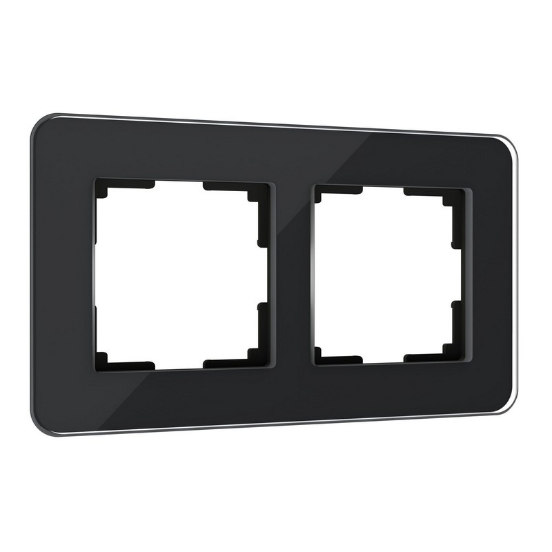 Рамки Werkel Elite Рамка Werkel из стекла на 2 поста Elite черный W0022448