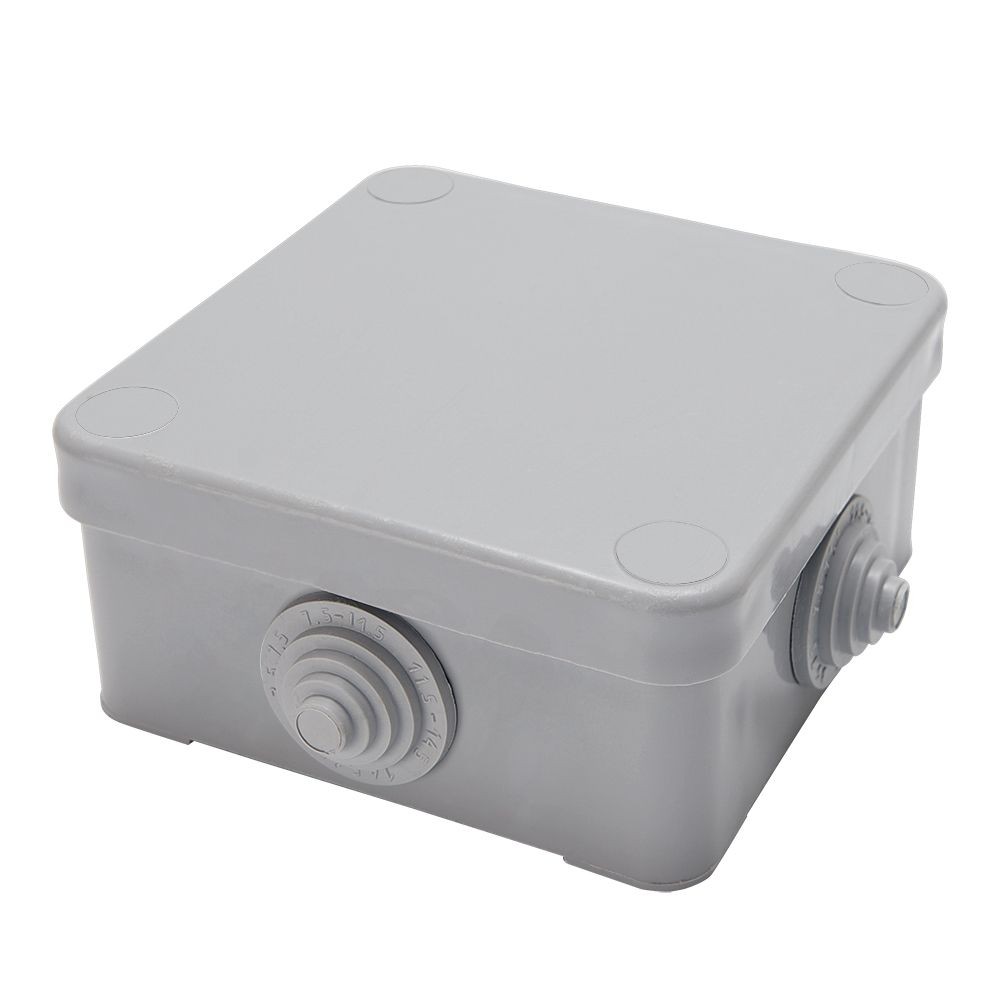 Коробка разветвительная STEKKER EBX10-34-44 250/380В 75*75*44мм 10А 4 ввода IP53 светло-серая (КЭМ 3-10-4 (П)) 39251