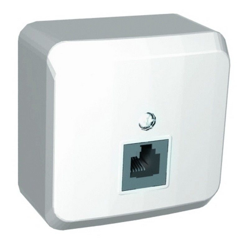 Этюд Белый Розетка телефонная Schneider Electric Этюд наружный Белый 1-ая TELA-001B