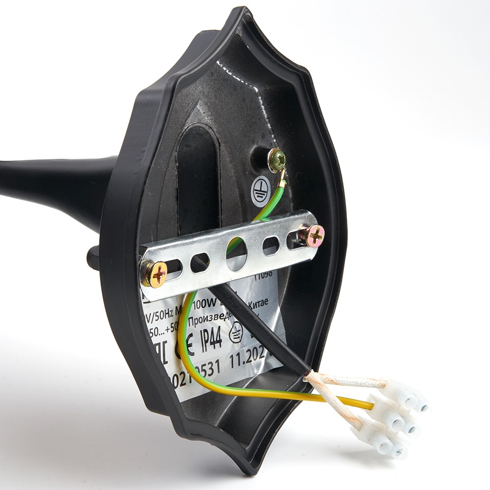 Уличные настенные светильники Светильник садово-парковый Feron PL8102 восьмигранный на стену вниз 100W E27 230V черный 11098 