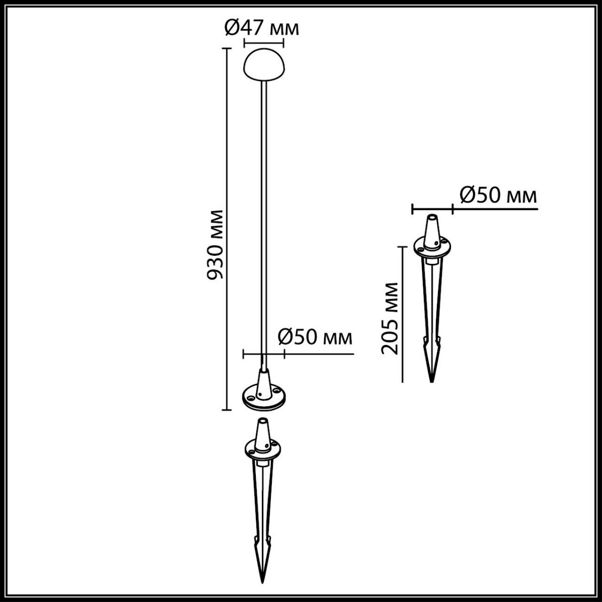 Уличные светильники столб Ландшафтный светильник ODEON LIGHT 7122/4GLB VERDE 